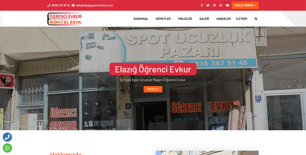 Elazığ Öğrenci Evkur Web Sitesi Yayın Hayatına Başlamıştır